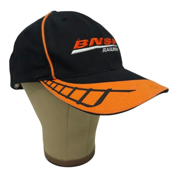 BNSF Railway Strapback Cap Hat Trucker Baseball Embroidered Logo Tracks Train - Picture 3 of 14